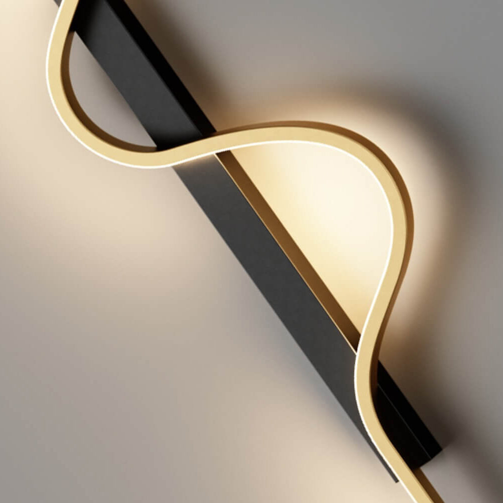 Long Wave Design Aluminum Wall Lamp