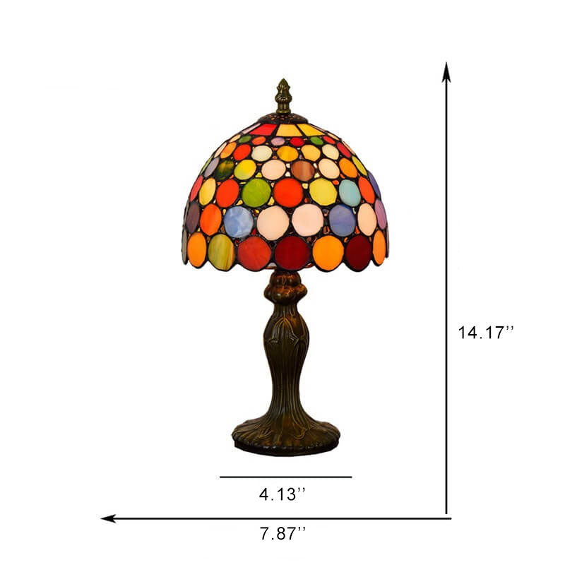 Style Stained Dot Glass Table Lamp