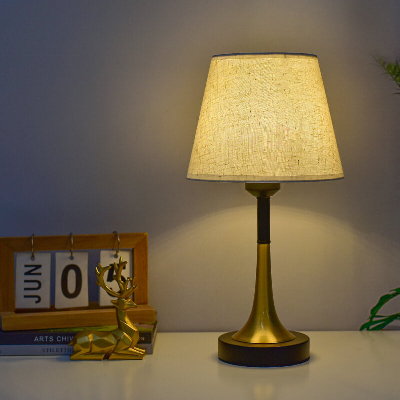 Metal Fabric Remote Control Table Lamp