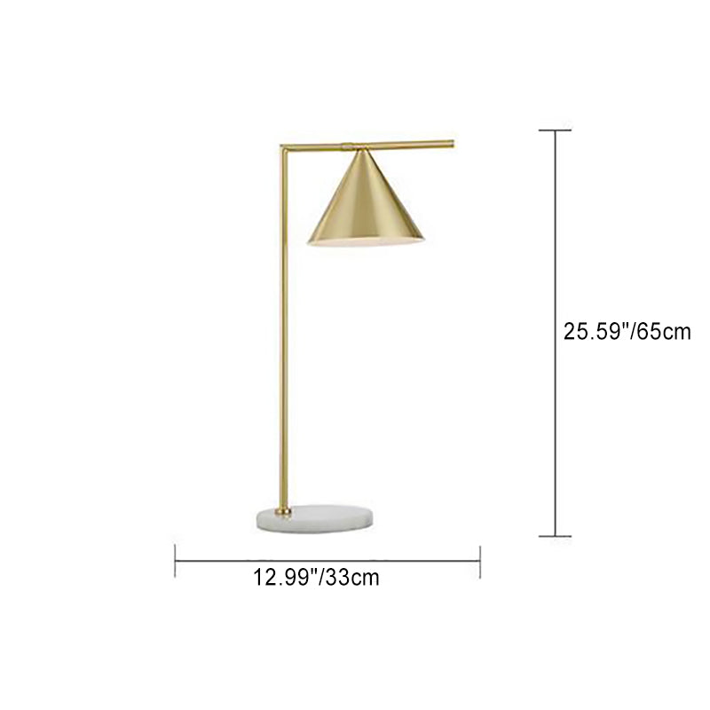 Long Cone Hardware Bedroom Table Lamp