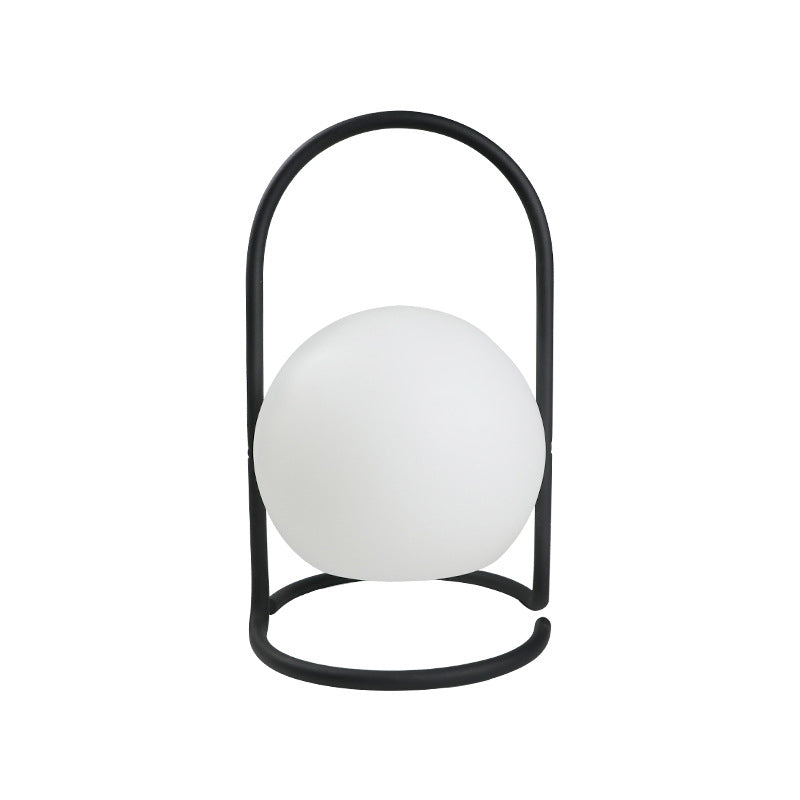 Metal PE Ball Egg Table Lamp