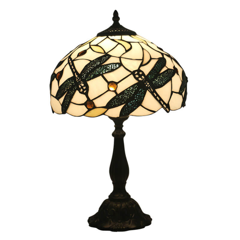 Resin Animal Dragonfly Stained Table Lamp