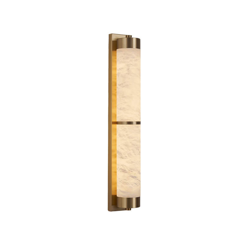 Full Copper Marble Column Wall Lamp