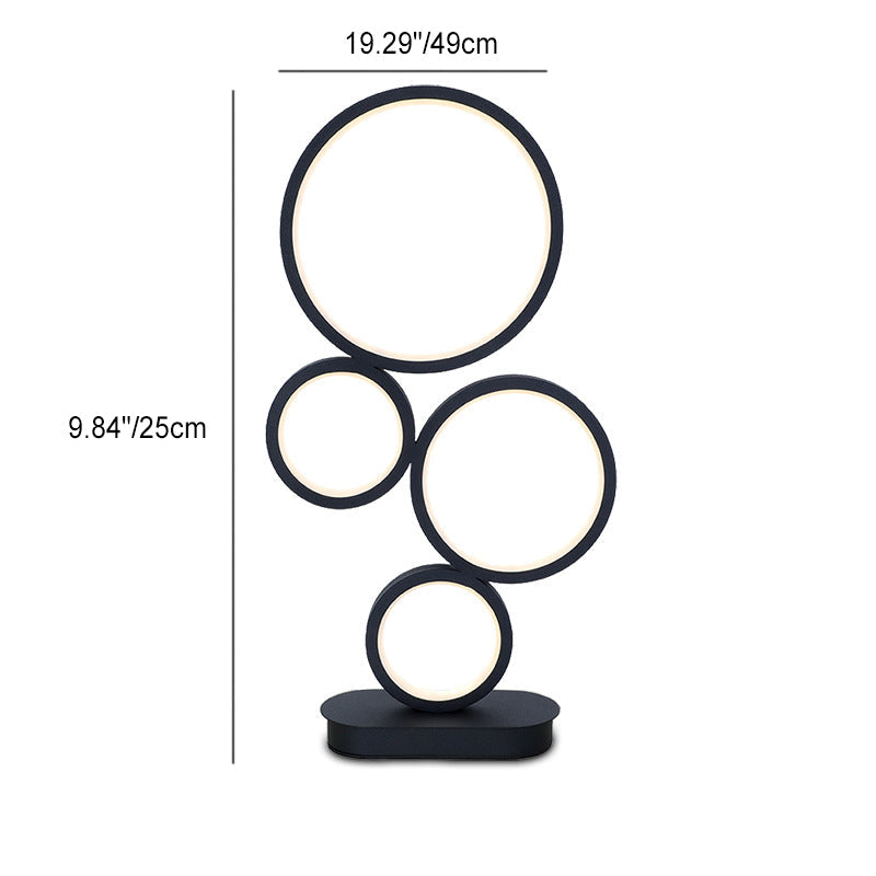 Multi Circle Aluminum Iron Table Lamp