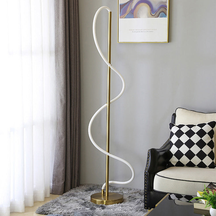 Line Iron Silicone Living Floor Lamp
