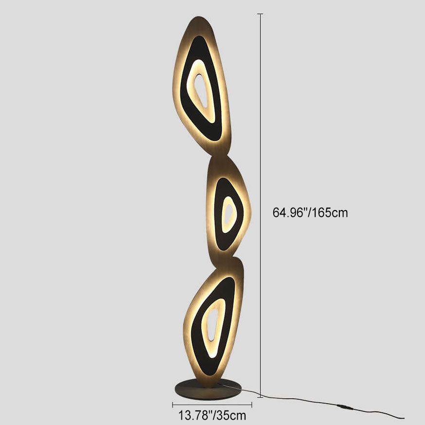 Acrylic Leaves Shadow Hardware Floor Lamp