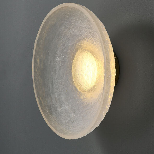 Resin Clear Round Disc Wall Lamp