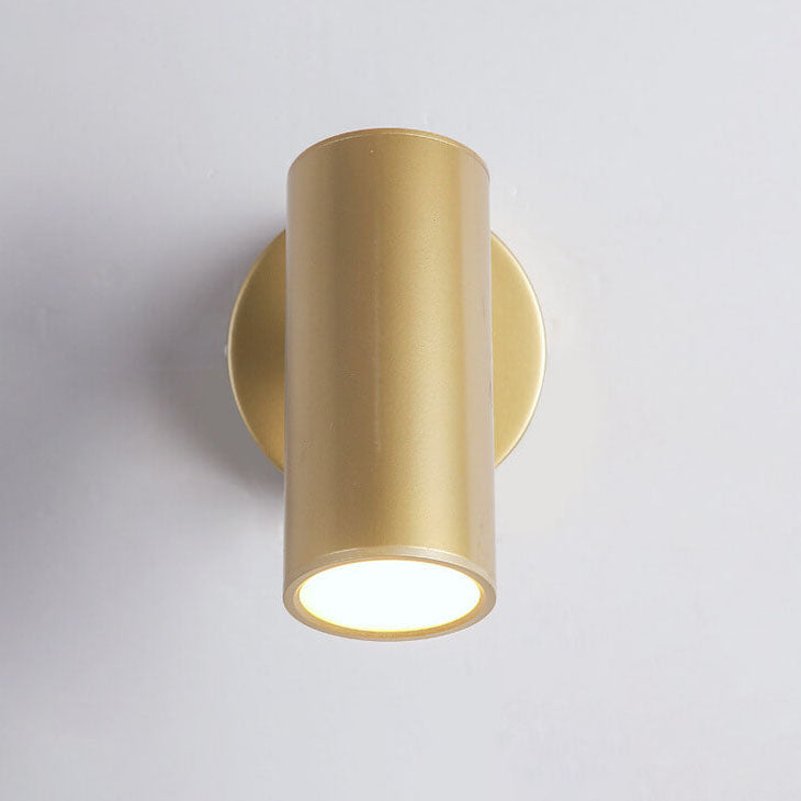 Plated Cylindrical Reading Wall Lamp