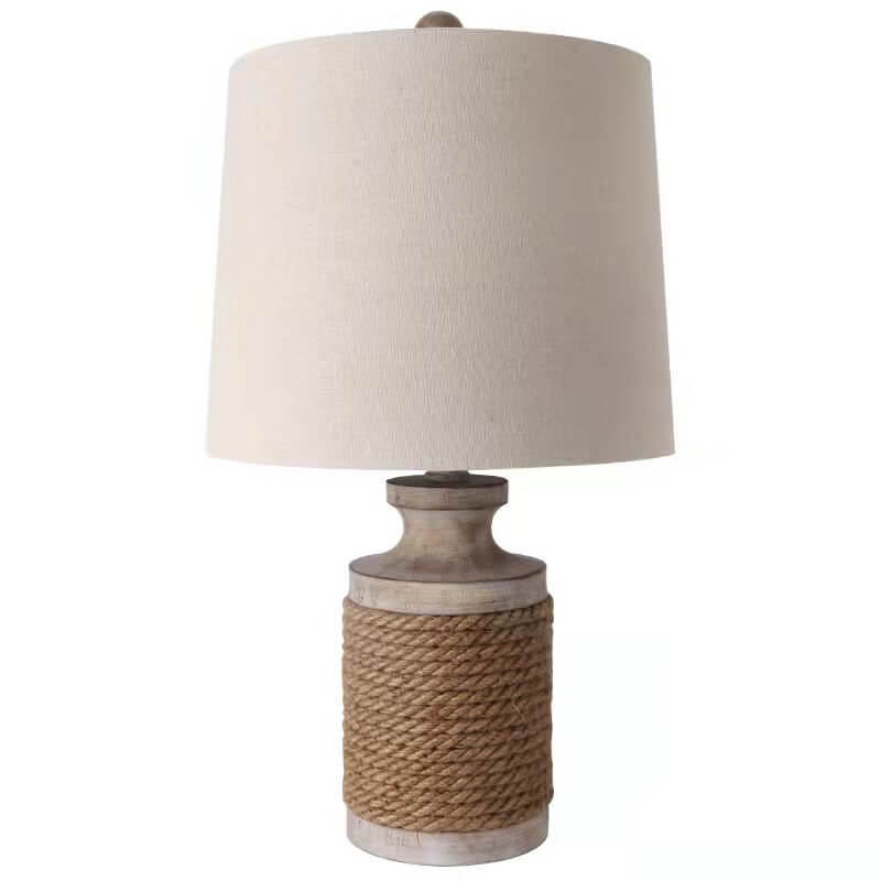 Personality Solid Wood Cylinder Table Lamp