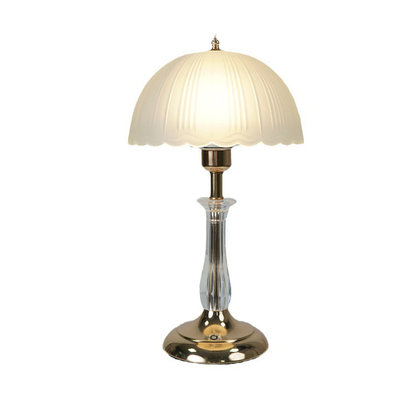 Iron Glass Dome Streak Table Lamp