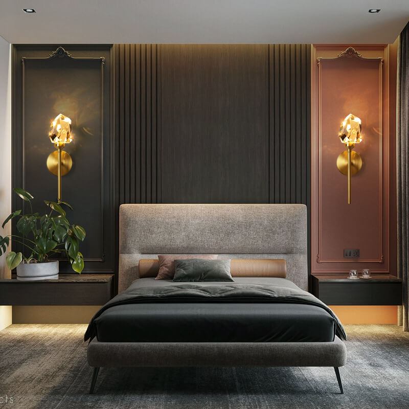 Full Copper Crystal Scepter Wall Lamp