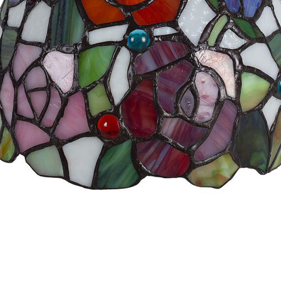 Rose Lantern Stained Glass Table Lamp