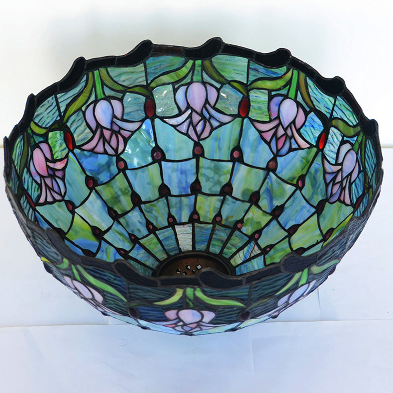 Tulip Stained Glass Dome 2-Light Floor Lamp