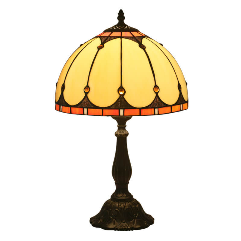 Stained Glass Mediterranean Dome Table Lamp