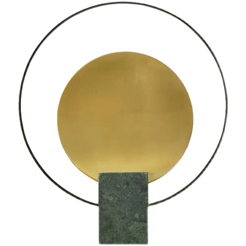 Circle Metal Ring Marble Table Lamp