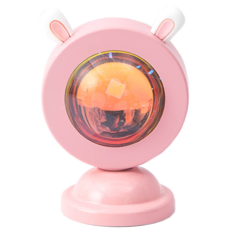 Pink Cat Ear Shape Table Lamp
