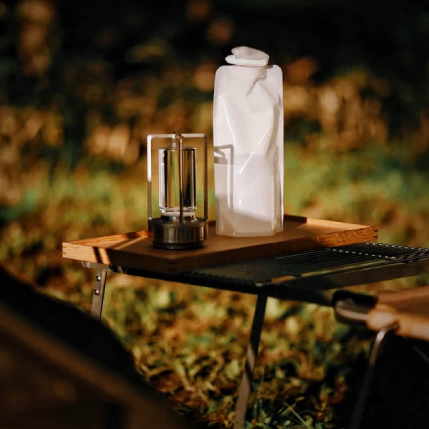 Aluminum Acrylic Rechargeable Night Table Lamp