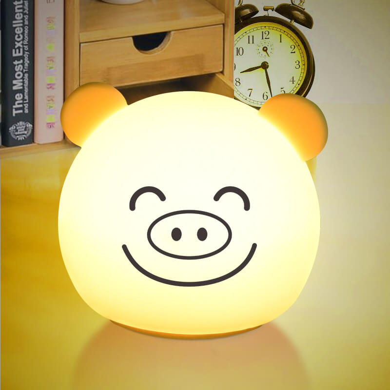 Cartoon Animal Colorful Silicone Table Lamp