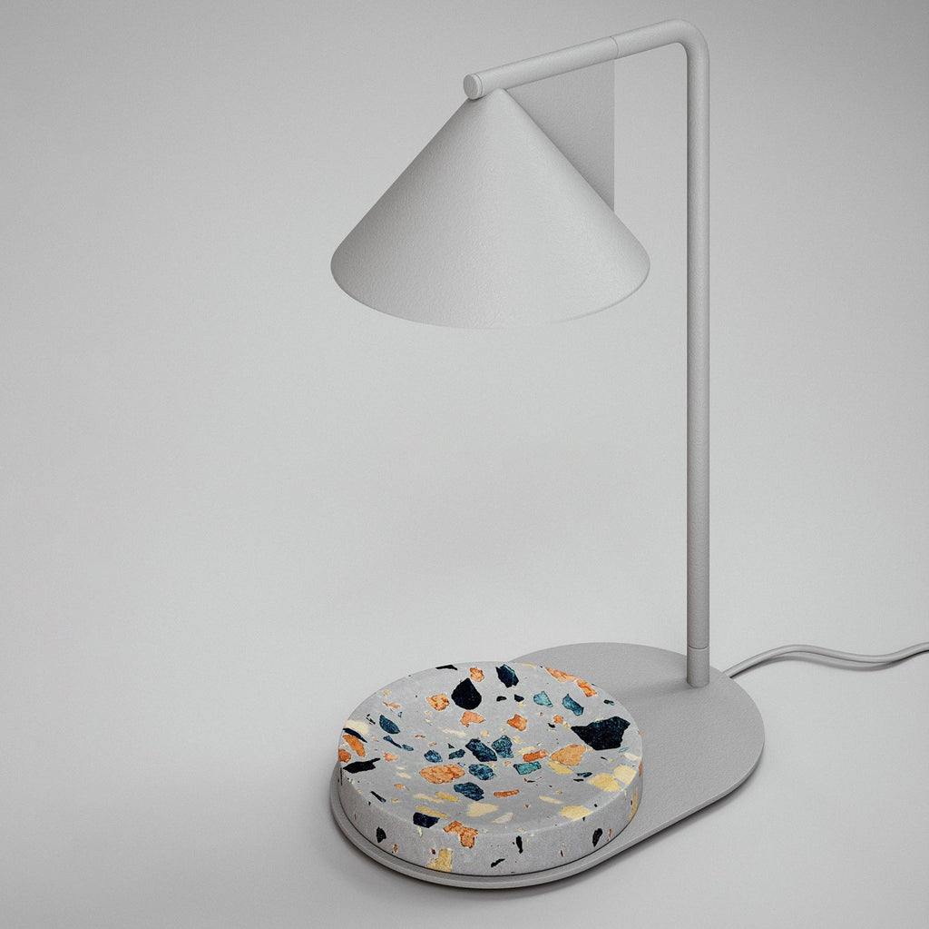 Iron Tapered Terrazzo Melting Table Lamp
