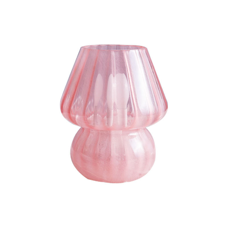 Glass Mushroom Bedroom Table Lamp