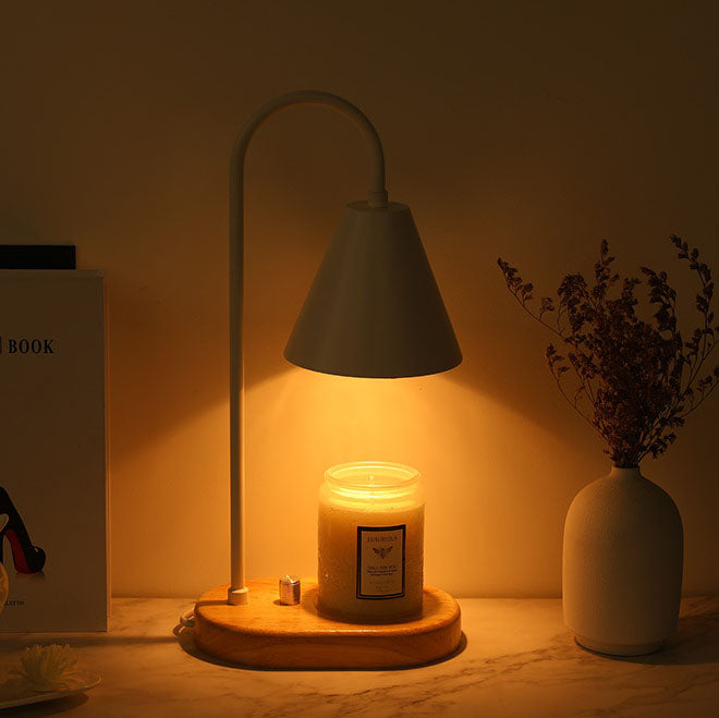 Hardware Cone Wood Dimming Table Lamp