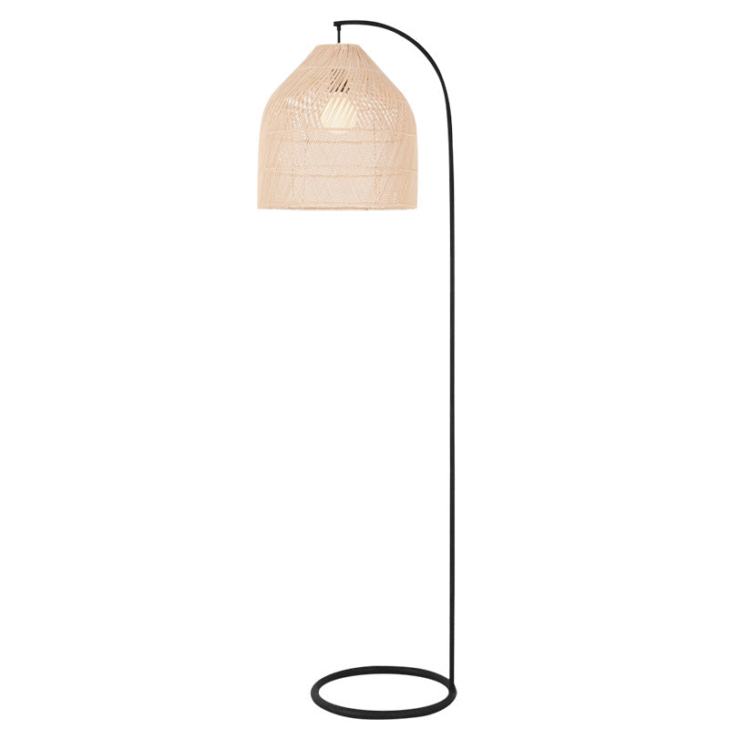 Rattan Weaving Cage Iron Floor Lamp