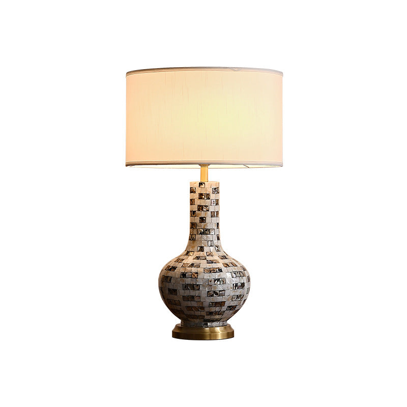 Canvas Shell Decor Vase Table Lamp