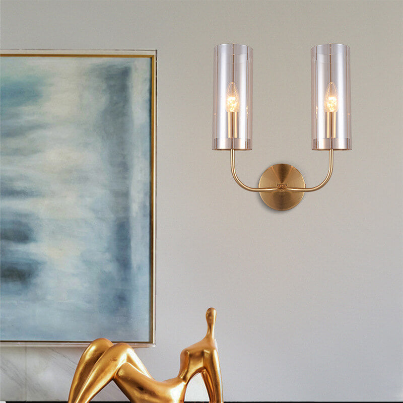 Glass Iron Wall Lamp
