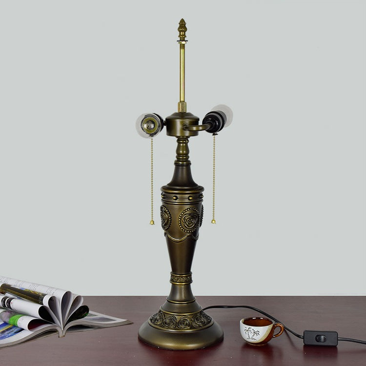 Rose Umbrella Resin Stained 2-Light Table Lamp