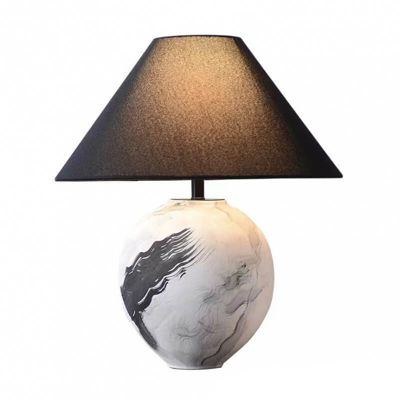 Ink Painting Decorative Ceramic Table Lamp