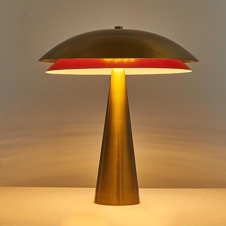 Iron Mushroom Shape Home 2-Light Table Lamp