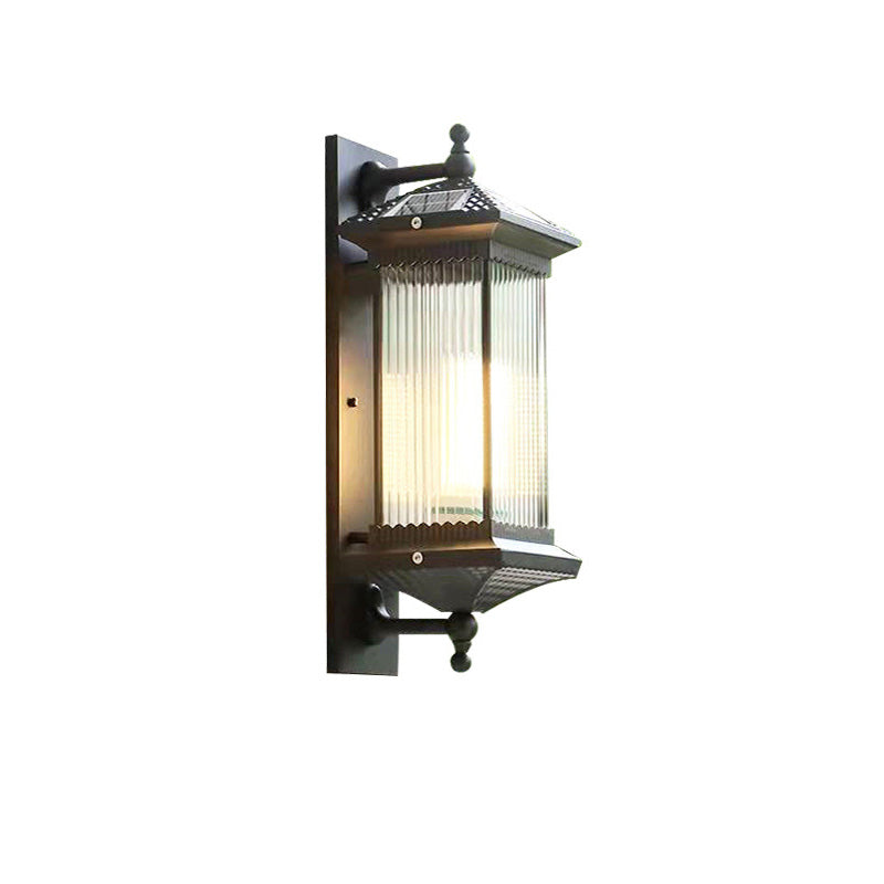 Aluminum Glass Cuboid Garden Outdoor Light