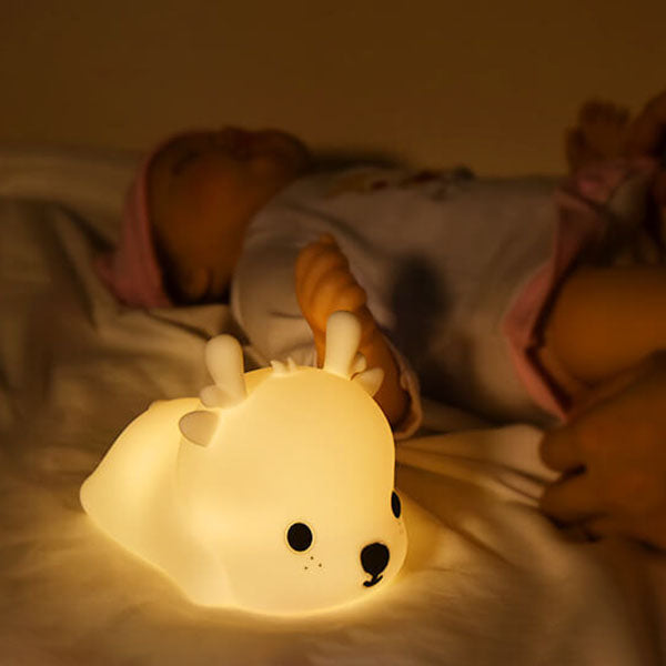 Deer-shaped Silicone Charging Night Table Lamp