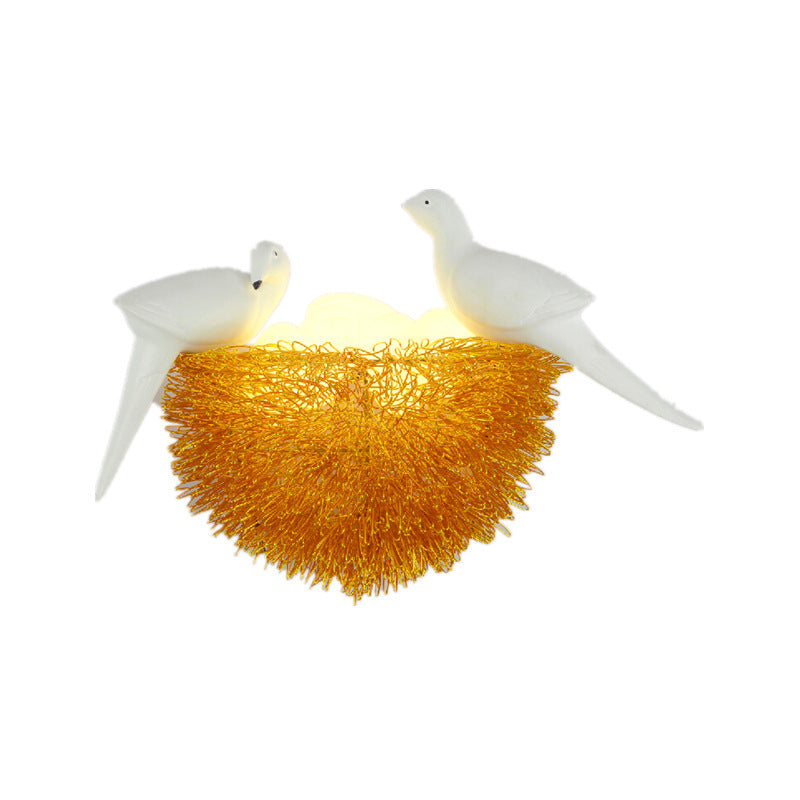 Aluminum Bird's Nest Living 3-Light Wall Lamp