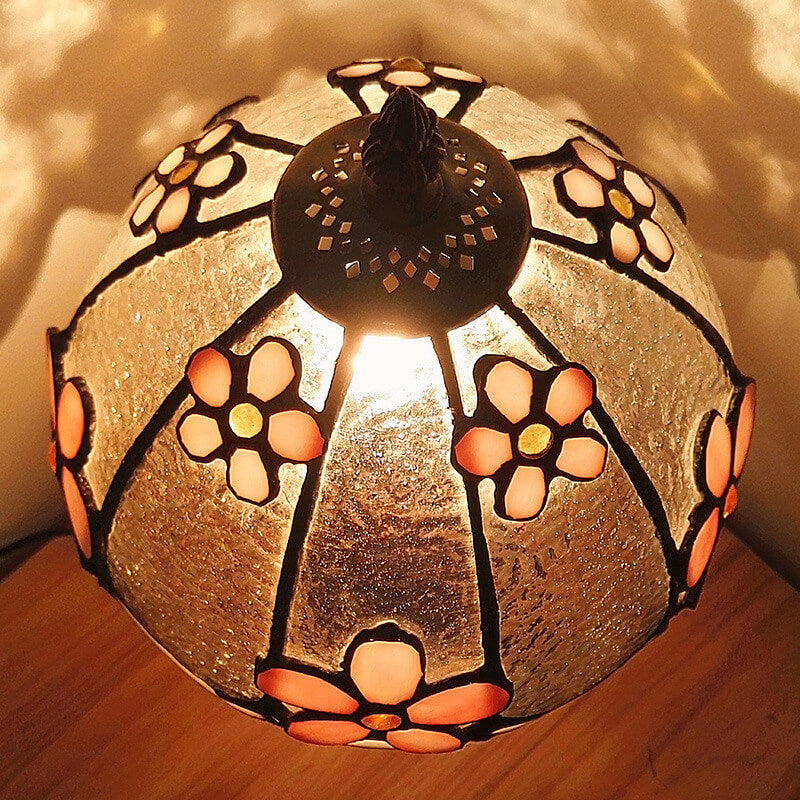 Plum Flower Stained Glass Table Lamp