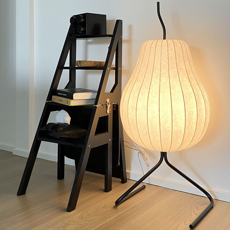 Pear Silk Fabric Iron Floor Lamp