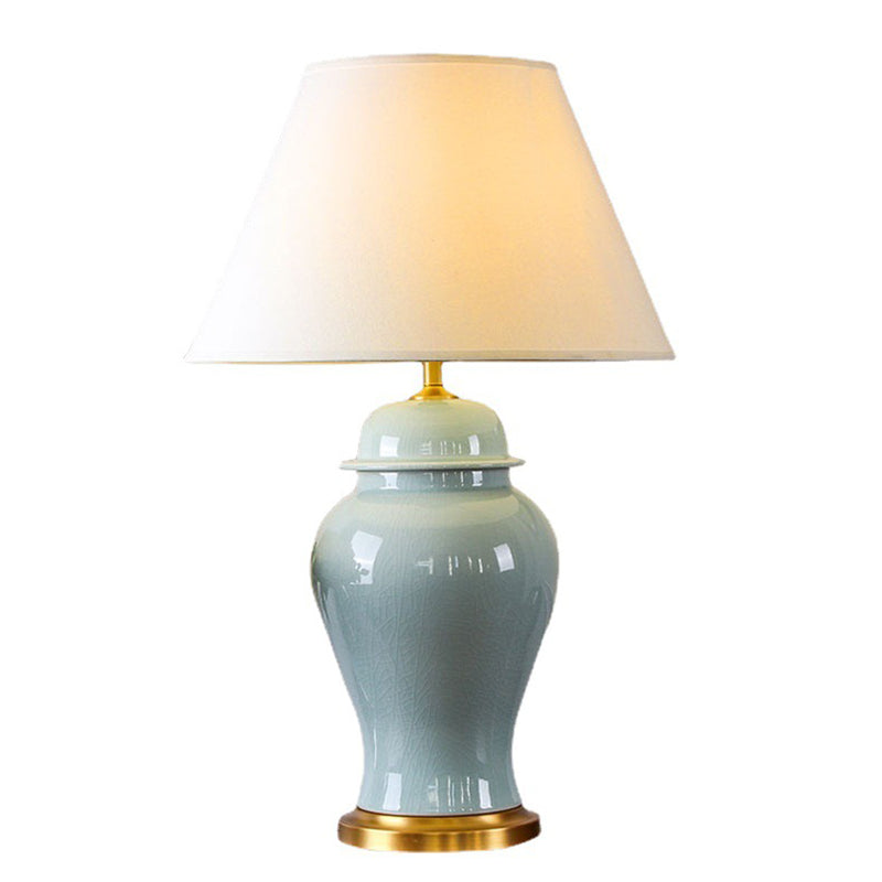 Fabric Ceramic Vase Study Table Lamp