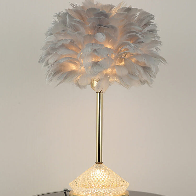 Feather Diamond Acrylic Decorative Table Lamp