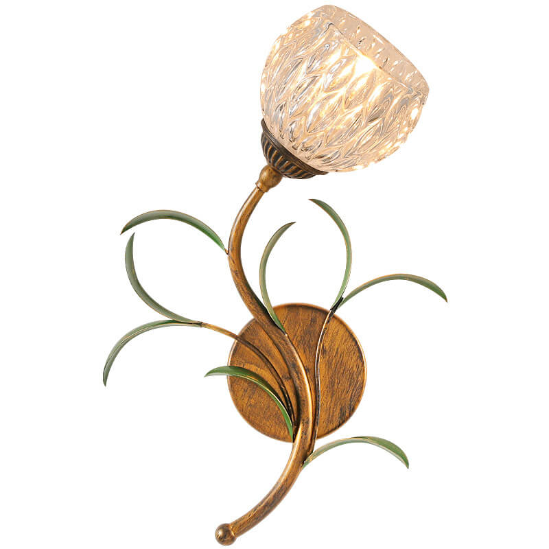 Glass Flower Wall Lamp