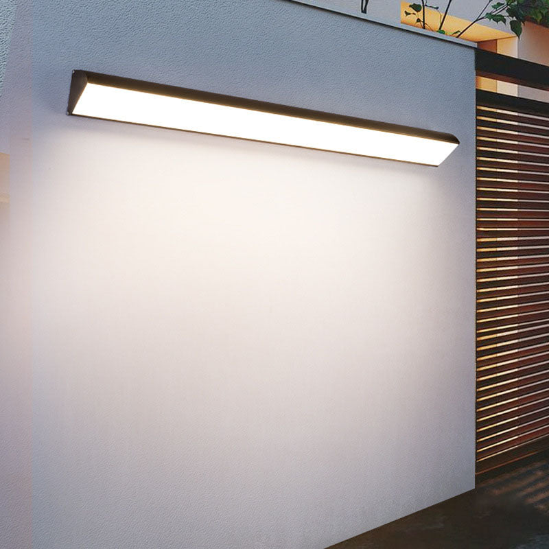 Rectangular Aluminum PC Patio Outdoor Light