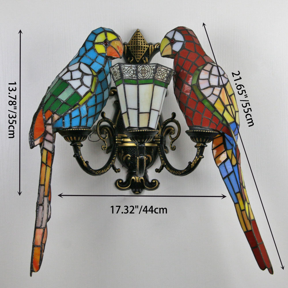 Parrot Round Table Half 3-Light Wall Lamp