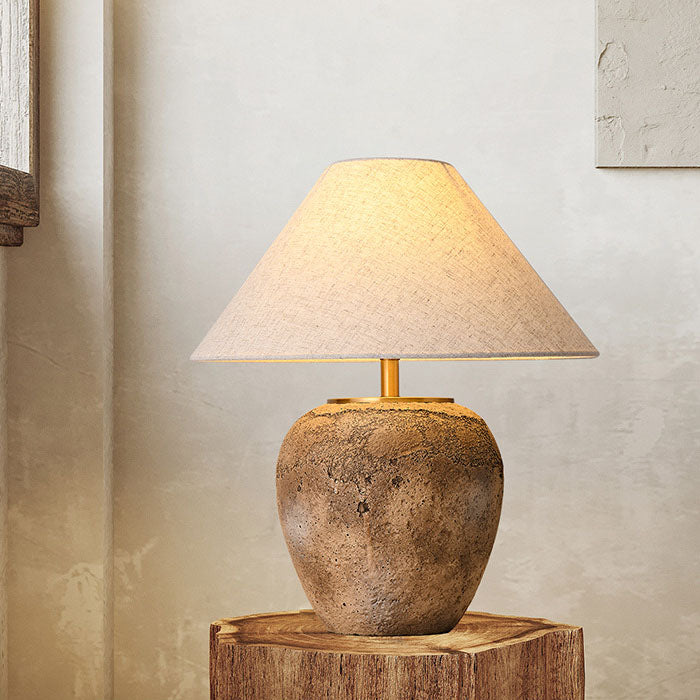 Shabby Chic Cone Fabric Table Lamp