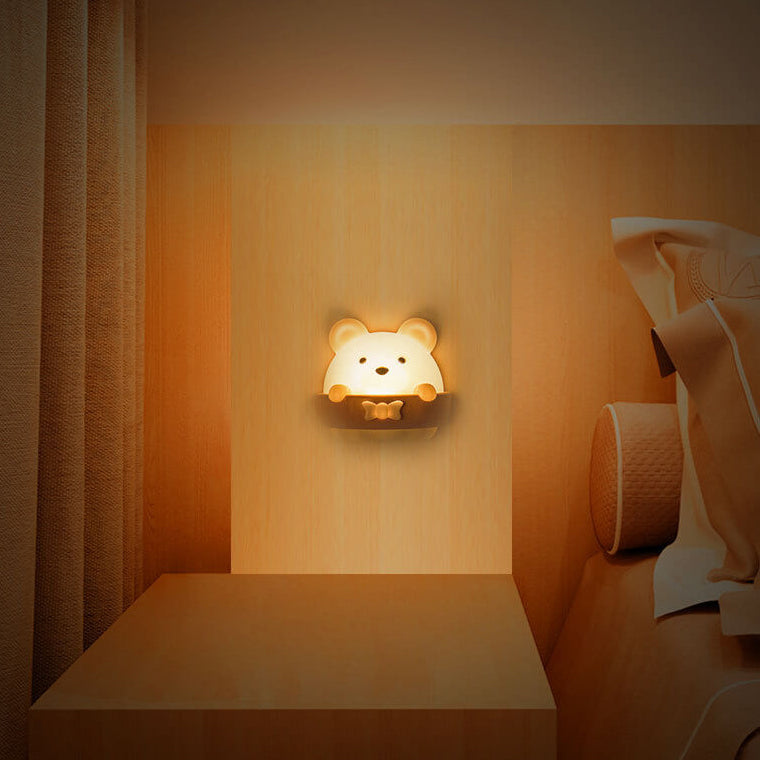 Cartoon ABS Bear Night Wall Lamp