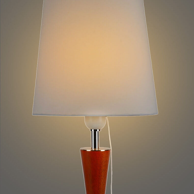 Oak Body Cotton PC Table Lamp