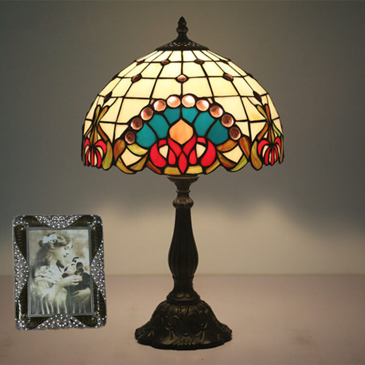 Baroque Gem Stained Glass Table Lamp