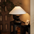 Gourd Shaped Cone Wood Table Lamp