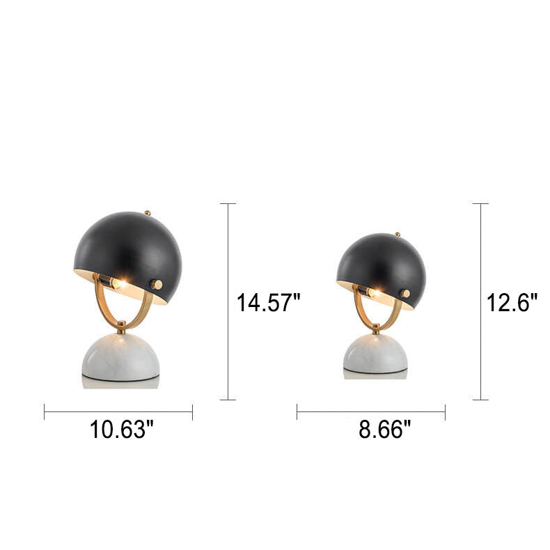Round Marble Rotatable Table Lamp