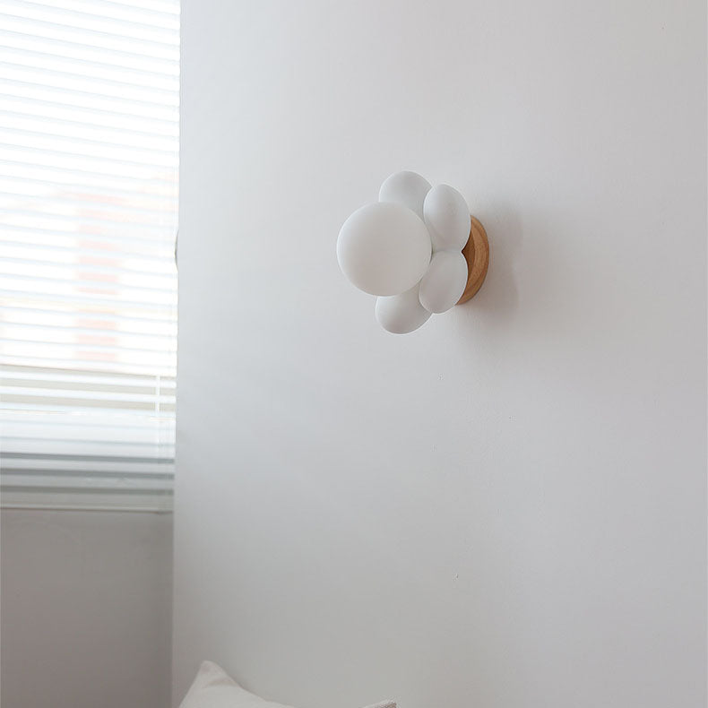Flowers Shape Glass Ceramic Wall Lamp