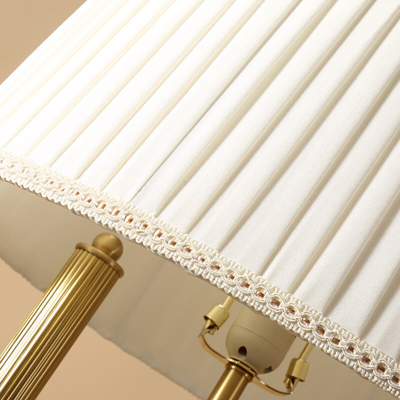 Full Copper Pleated Fabric Table Lamp