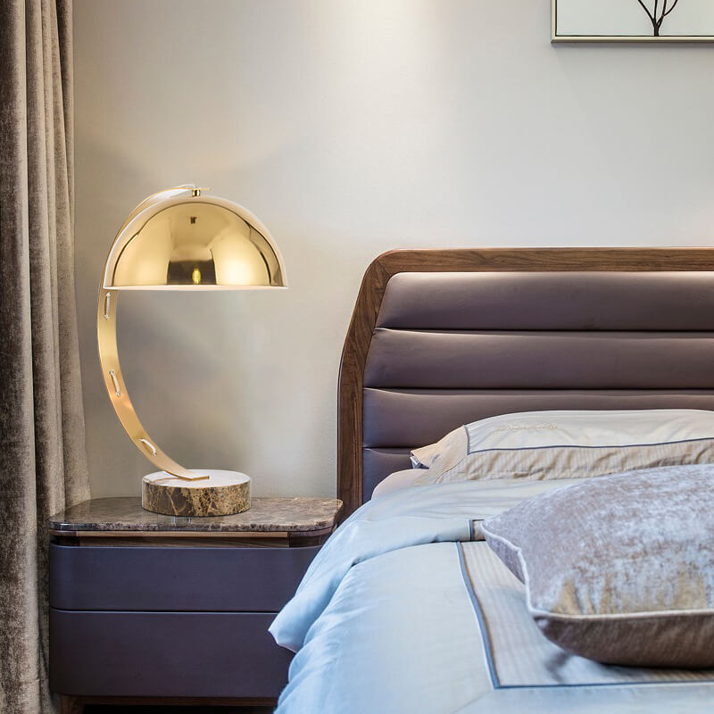 Bending Gold Hardware Marble Table Lamp